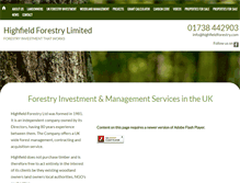 Tablet Screenshot of highfieldforestry.com